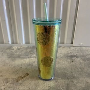 Starbucks Holiday 2020 Gold Glitter Tumbler- 24 oz
